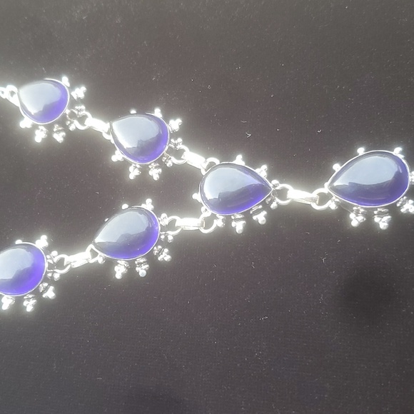 New Iolite 925 Silver Necklace. - Picture 3 of 10